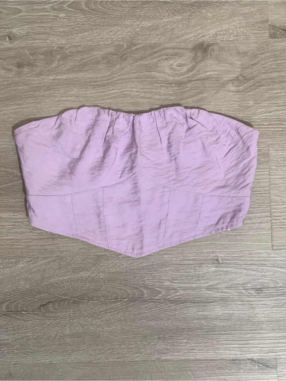 Topshop Lilac Strapless Crop Top